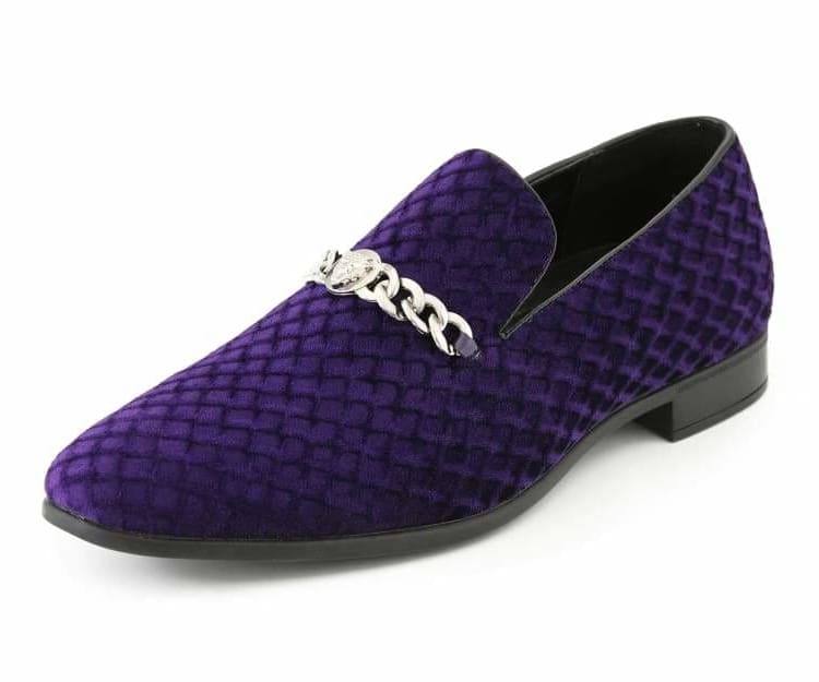 Men's Dress Shoe Felix Purple - Church Suits For Less
