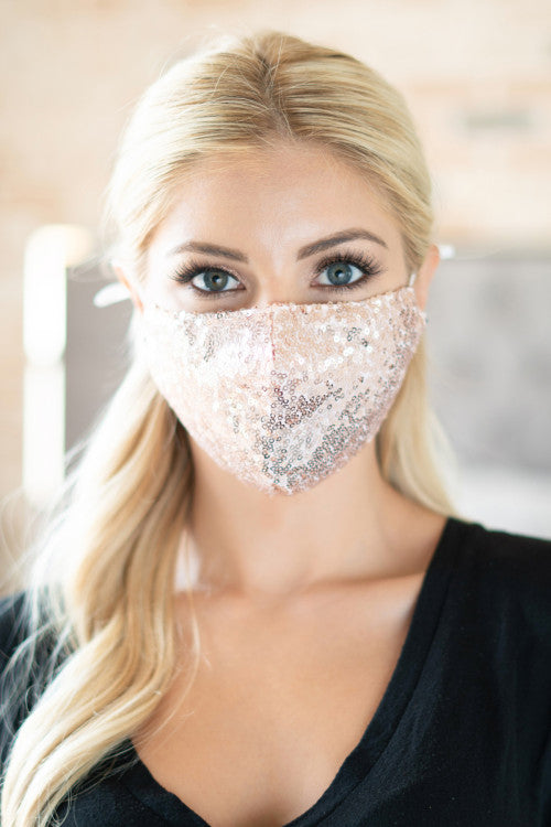 Women Fashion Face Mask-444-Rose Gold - Church Suits For Less