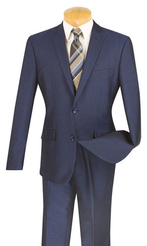 Vinci Men Suit S2RK-7-Blue - Church Suits For Less