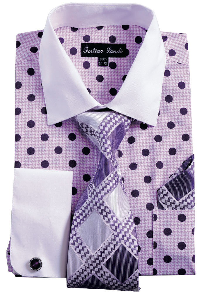 Men Shirt FL632-Purple - Church Suits For Less