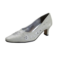 Women Church Fashion Shoes-652C Silver - Church Suits For Less