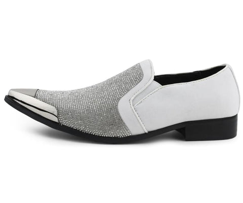 Men Dress Shoes-Dezzy White - Church Suits For Less