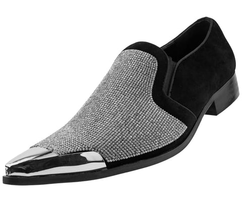 Men Dress Shoes-Dezzy Silver - Church Suits For Less
